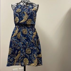 Cals Blue Floral Sleeveless dress/Size:S
